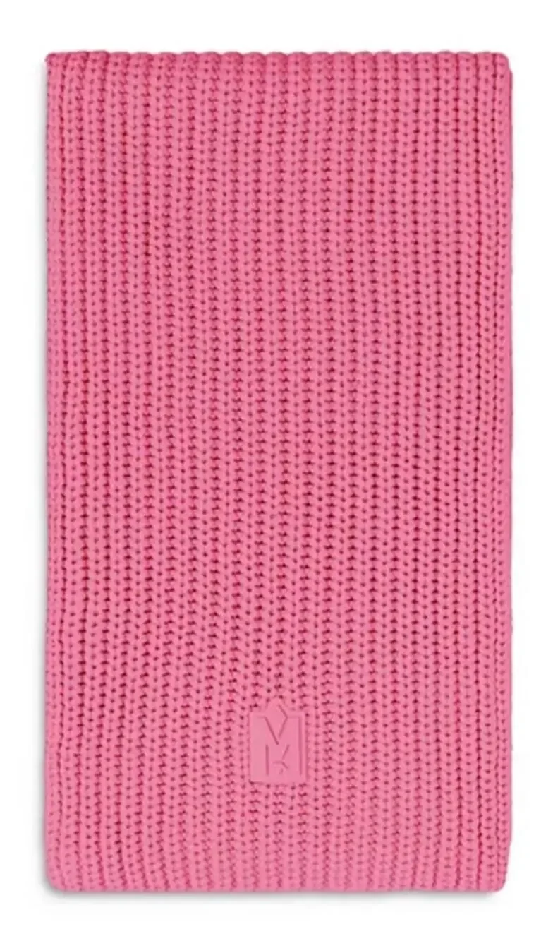 Mackage Nell Logo Wool Blend Scarf Bright Pink